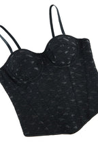 Black Double Strap Underwire Push Up Corset