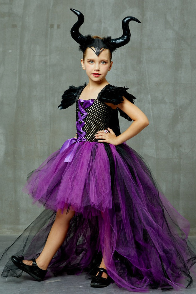 Dark Queen Dress Kid Halloween Costume Secondary image