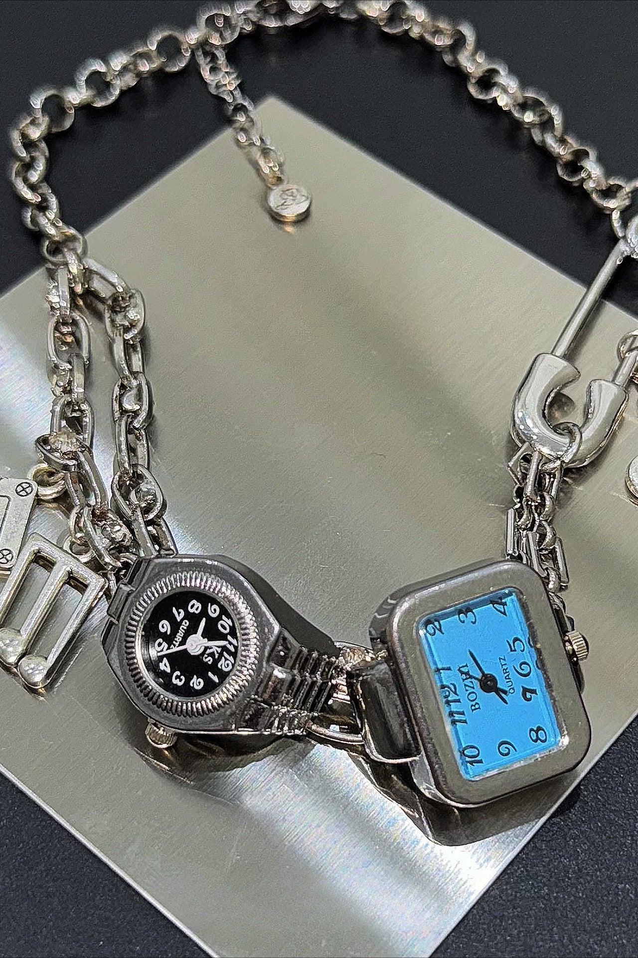 Vintage Watch Kettle Pin Necklace