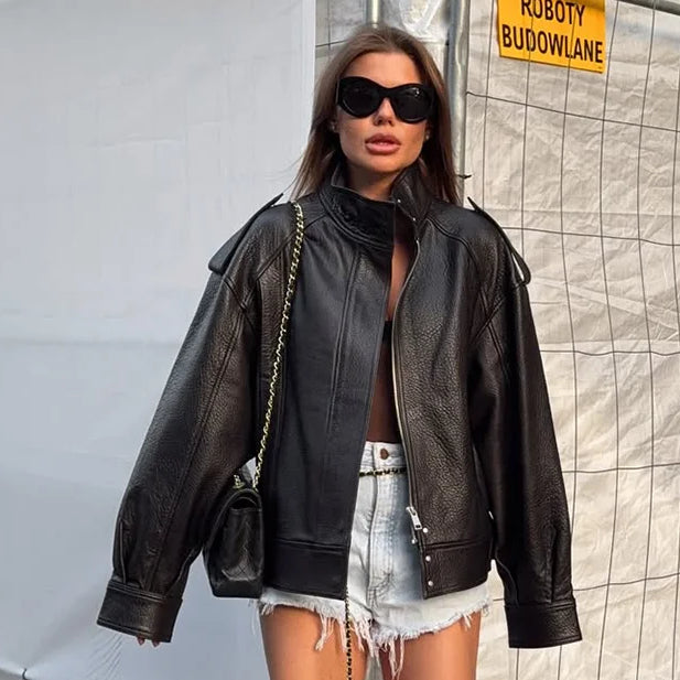 Elastic Hem Oversized Jacket Secondary image