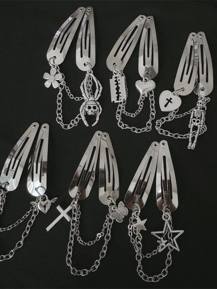 Y2K Gothic Dark Metal Chain Hair Accs Main image