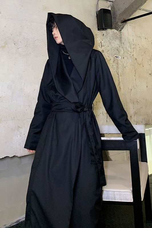 Men's Wizard Hood Over-Knee Cape Coat