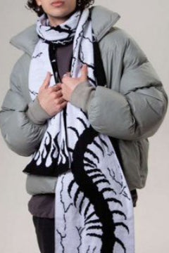 Dark Insect Reversible Jacquard Scarf Main image