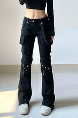 Black Tactical Belt Cargo Pant