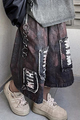 Vintage Loose Wide Leg Denim Shorts