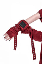 Jacquard Punk Fingerless Gloves
