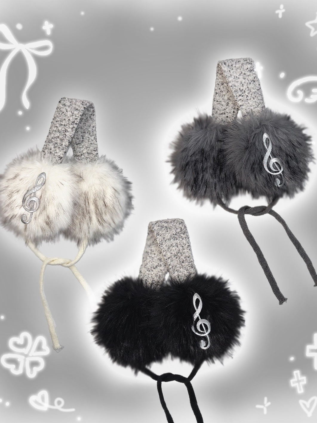 Y2K Musical Note Plush Cold-proof Earmuff Main image