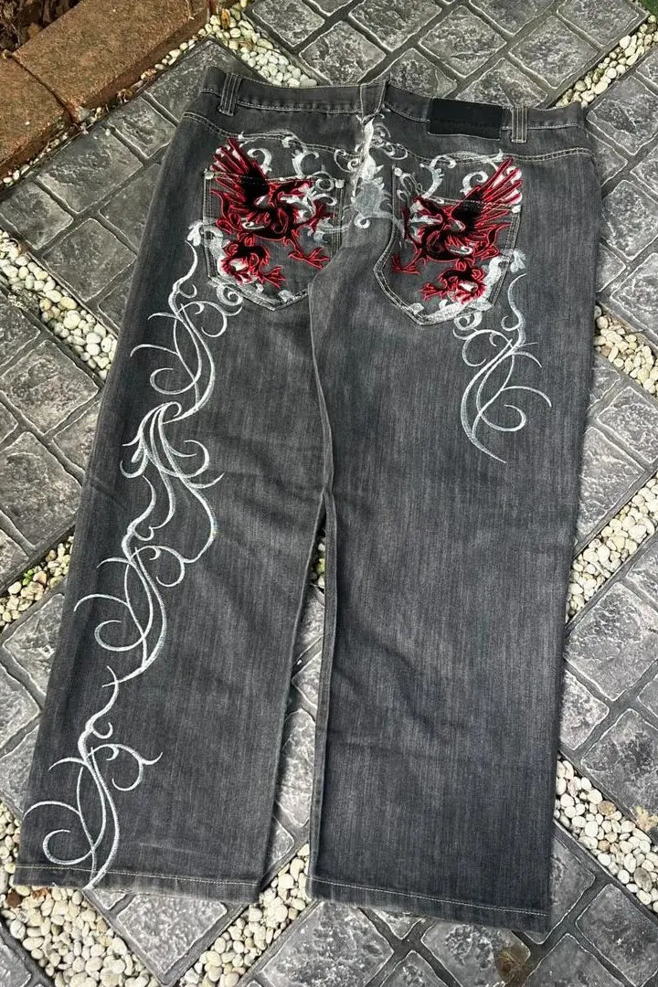 Street Style Wide Leg Denim Pants Secondary image