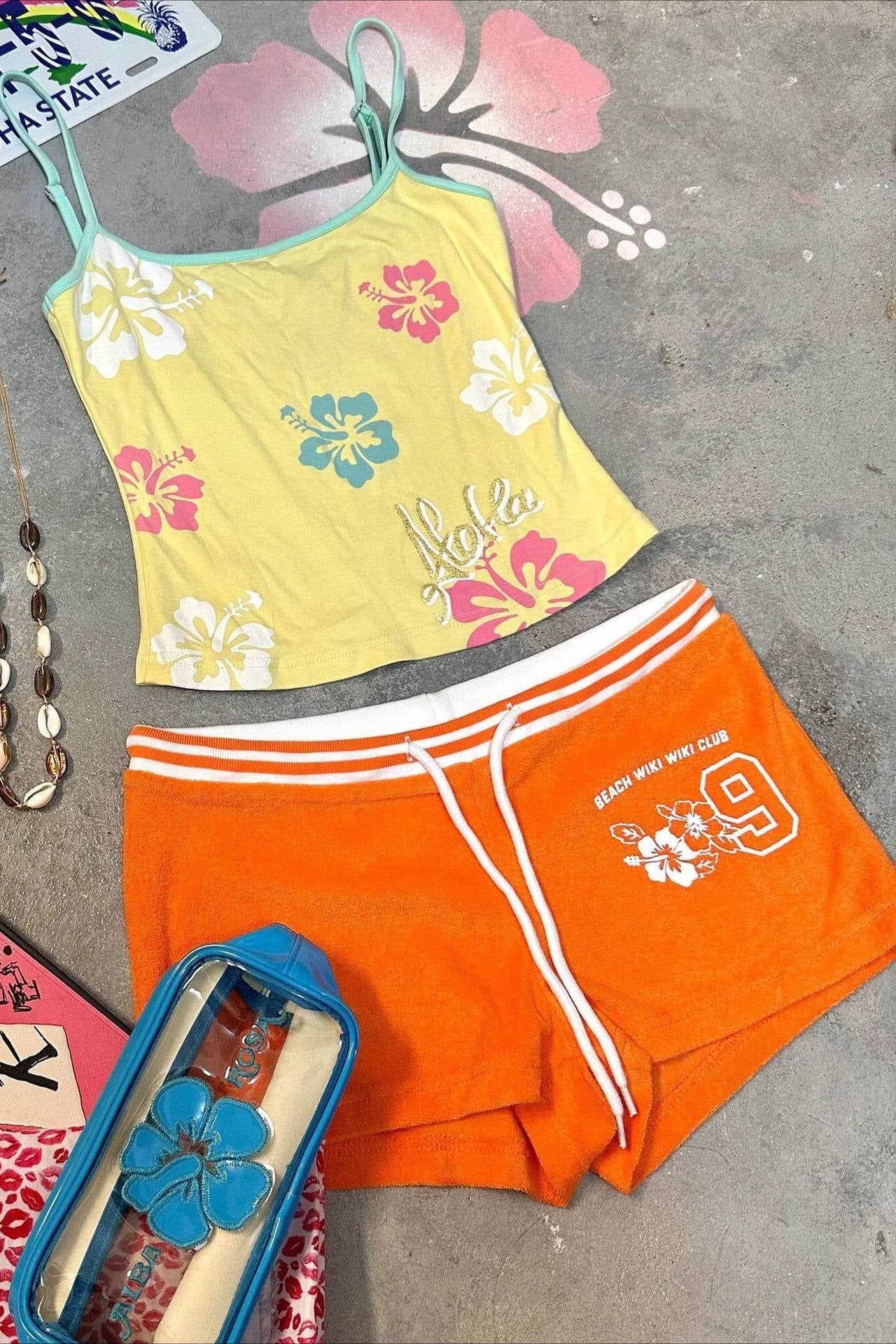 Drawstring Beach Hot Pants