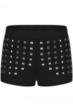 Studded Patchwork Bermuda Shorts