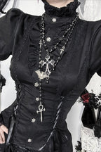 Versatile Dark Lolita Flare Sleeve Blouse