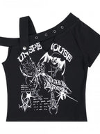 Gothic Dark Skull Print Cami