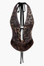 Vintage Leopard Sequin Halter Top