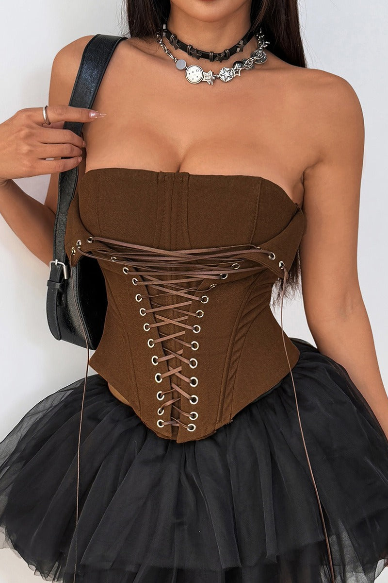 Chic Boned Strapless Slimming Corset