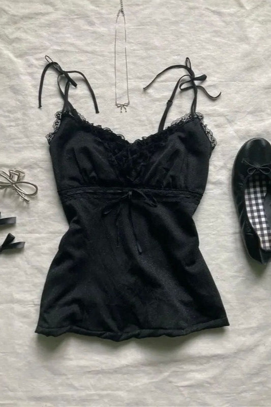 Lace Cami Top And Tiered Mini Skirt Separates