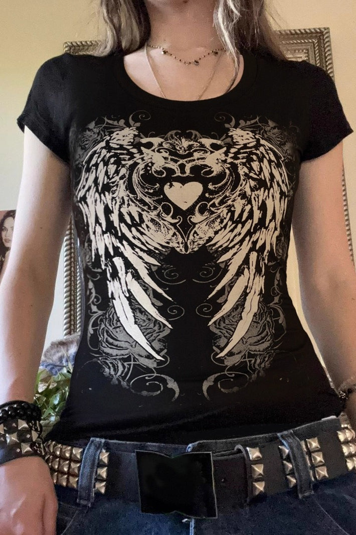 Y2K Wing Graphic Slim Fit T-Shirt Main image