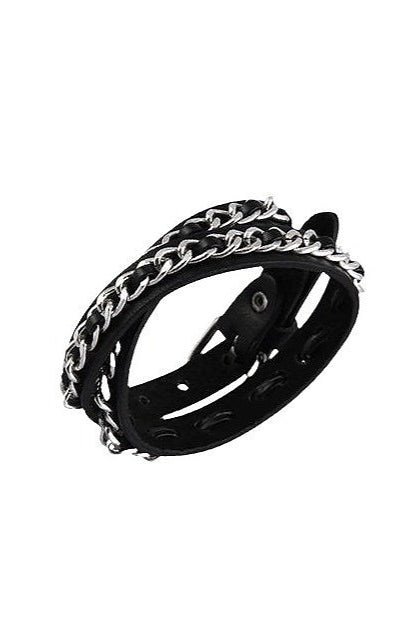 Punk Double Layer Chain Bracelet