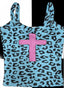 Blue Leopard Cross Print Cami