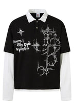 Gothic Thorn Print Long Sleeve Knit Top