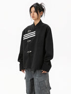 Relaxed Fit Mandarin Collar Jacket