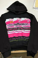 Drolandmiller Y2K Gothic Oversized Grunge Hoodie