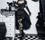 Asymmetric Pleated Lace Black Midi Dress
