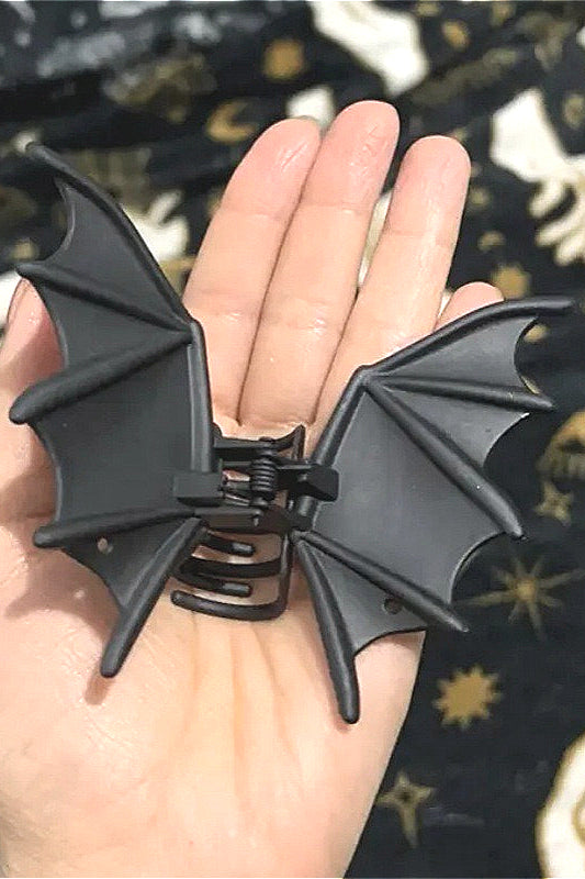Matte Black Bat Claw Hair Accs