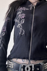 Street Style Wing Print Hoodie