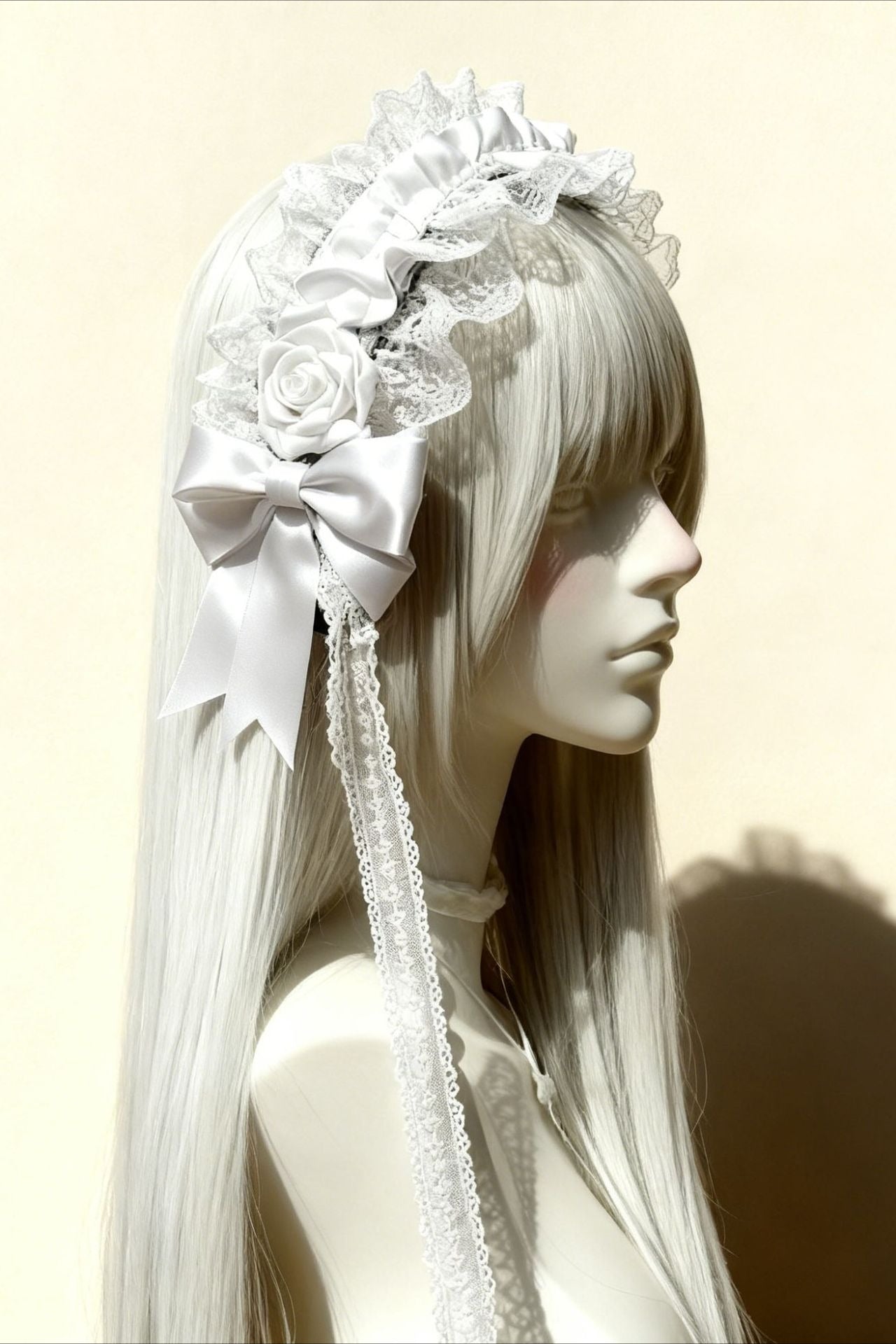 Gothic Dark Rose Lace Hair Accs Secondary image