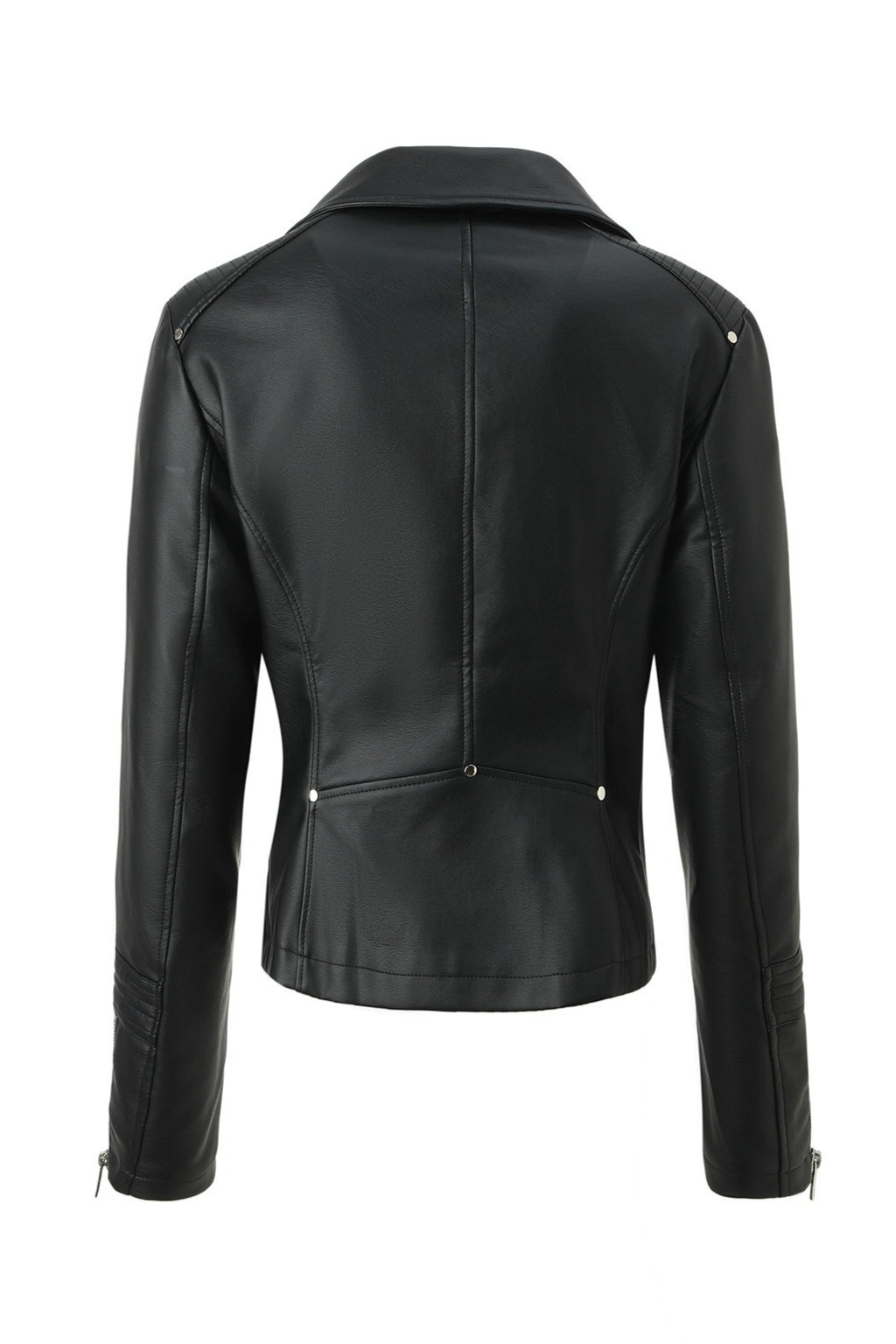 PU Leather Vintage Moto Plus-size Jacket
