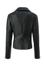 PU Leather Vintage Moto Plus-size Jacket