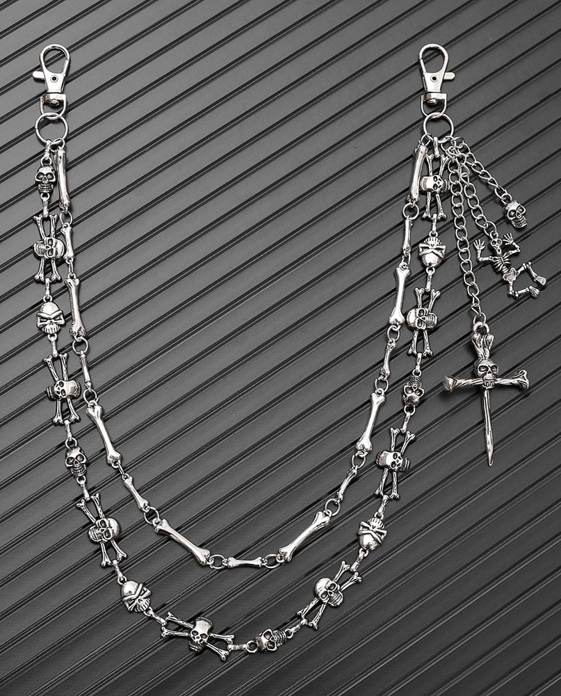 Dark Street Metal Skull Waist Chain