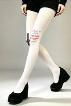 Cross Letter Graphic Full Length Socks