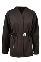 Shell Clasp Tie Waist Coats
