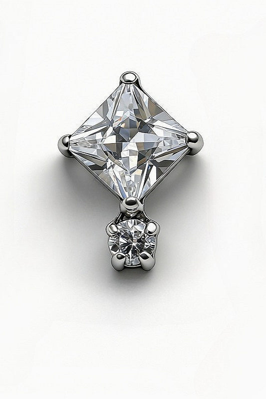Zircon Angel Wing Lip Stud