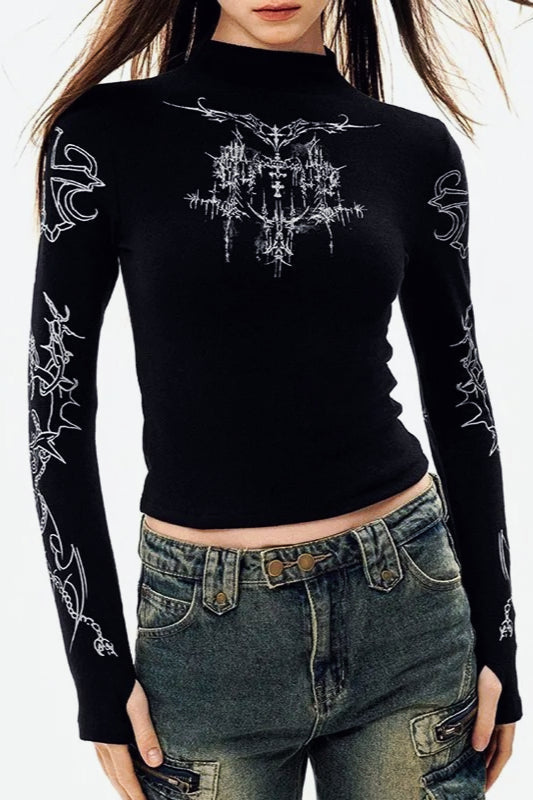 Y2K High Neck T-Shirt Main image