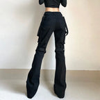 Black Tactical Belt Trousers Pants
