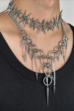 Street Titanium Steel Spike Necklace