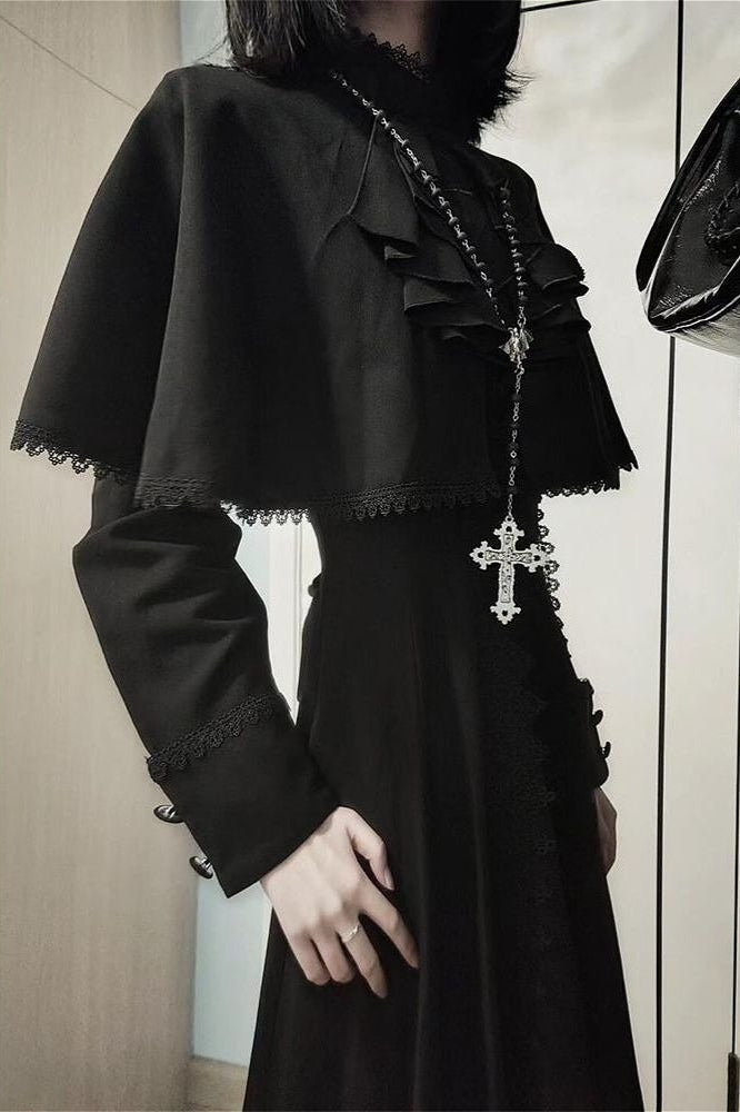 Dark Gothic Nun Lolita Midi Dress Secondary image