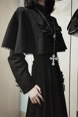 Dark Gothic Nun Lolita Midi Dress