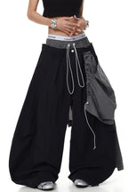 Double Drawstring Wide Leg Pants