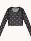 Sexy Slim Fit Mesh Long Sleeve Mesh Top
