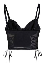 Mesh Embroidered Corset Cami Top
