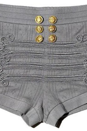 Embroidered Short-Sleeve Shorts