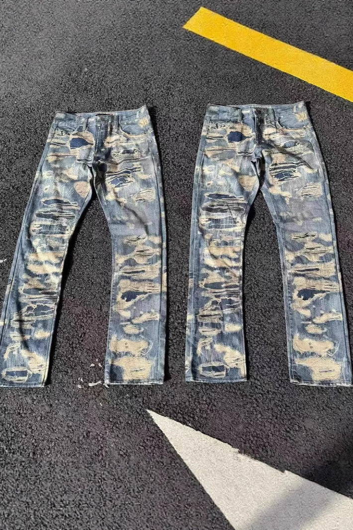 Ripped Frayed Denim Pants Main image