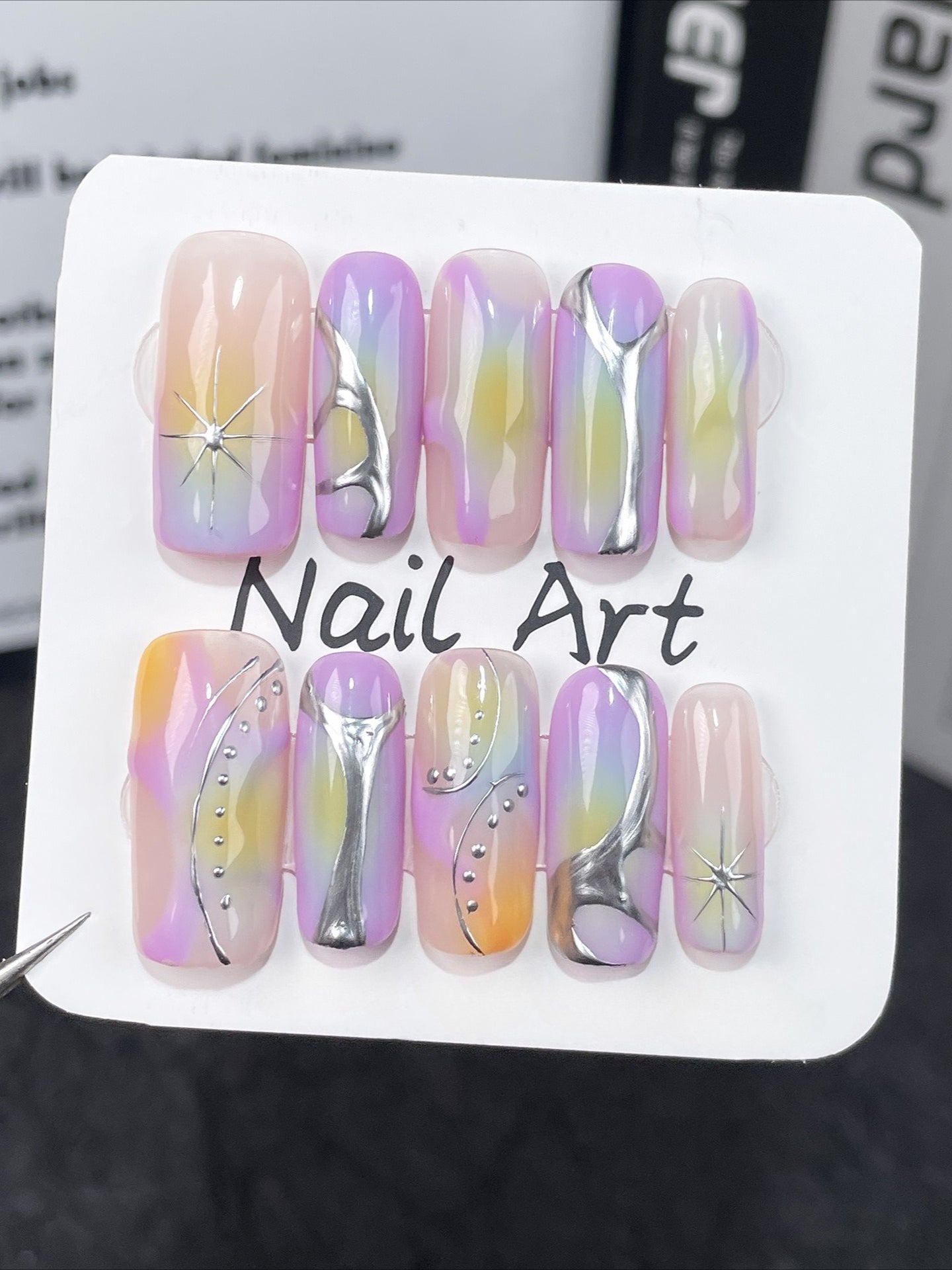 Y2K Metallic Dreamy Press On Nails