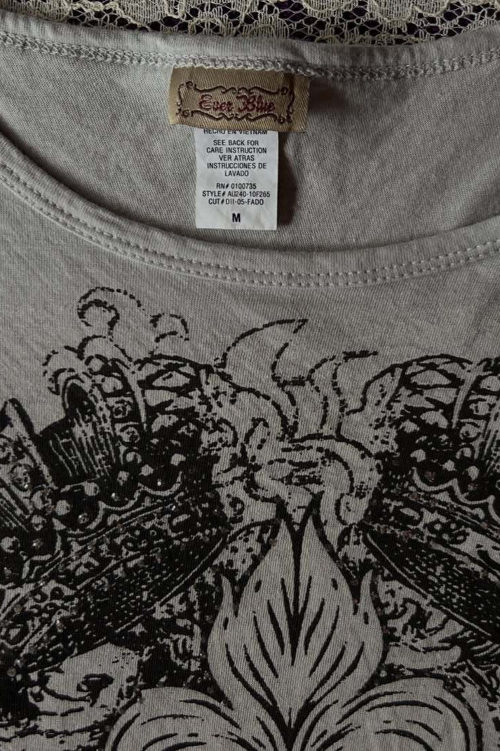 Gothic Punk Slim Round Neck T-shirt Secondary image
