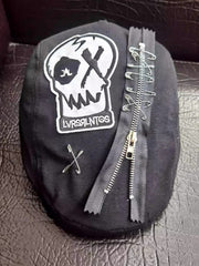 Red Plaid Punk Skull Gothic Retro Hat