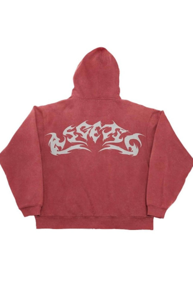 Tribal Graphic Double Zip Hoodies