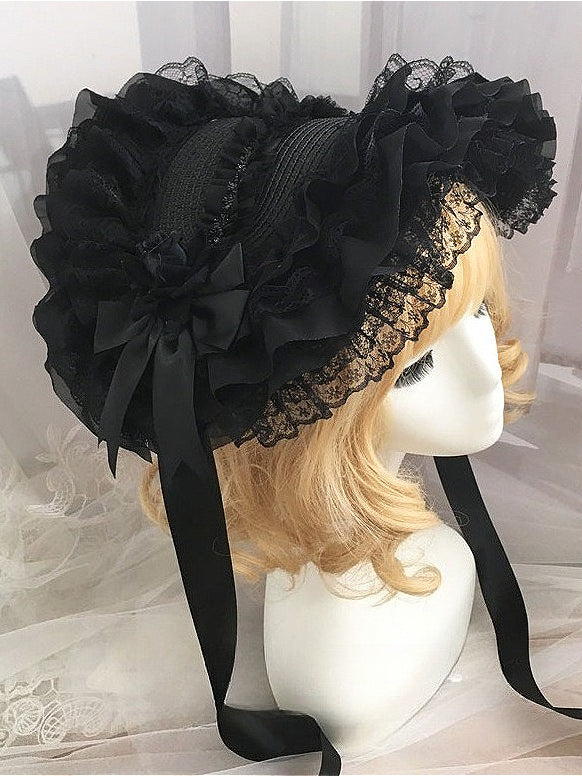 Vintage Gothic Lolita Lace Hat Main image